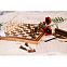 Деревянные шахматы, коричневые с логотипом  заказать по выгодной цене в кибермаркете AvroraStore