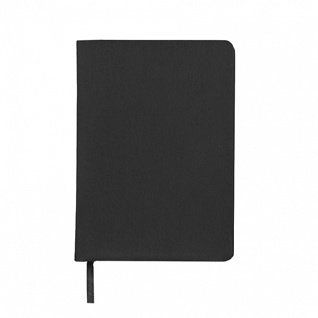 Ежедневник недатированный Duncan, А5,  черный, белый блок с логотипом  заказать по выгодной цене в кибермаркете AvroraStore