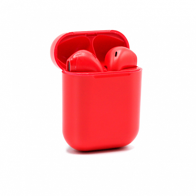 Наушники беспроводные Bluetooth SypmlyPods - Красный PP с логотипом  заказать по выгодной цене в кибермаркете AvroraStore