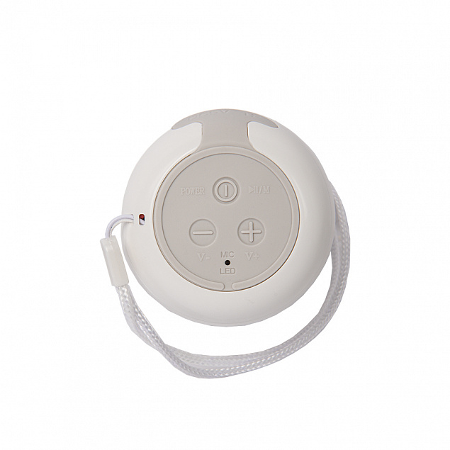 Портативная mini Bluetooth-колонка Sound Burger "Bang" белая с логотипом  заказать по выгодной цене в кибермаркете AvroraStore