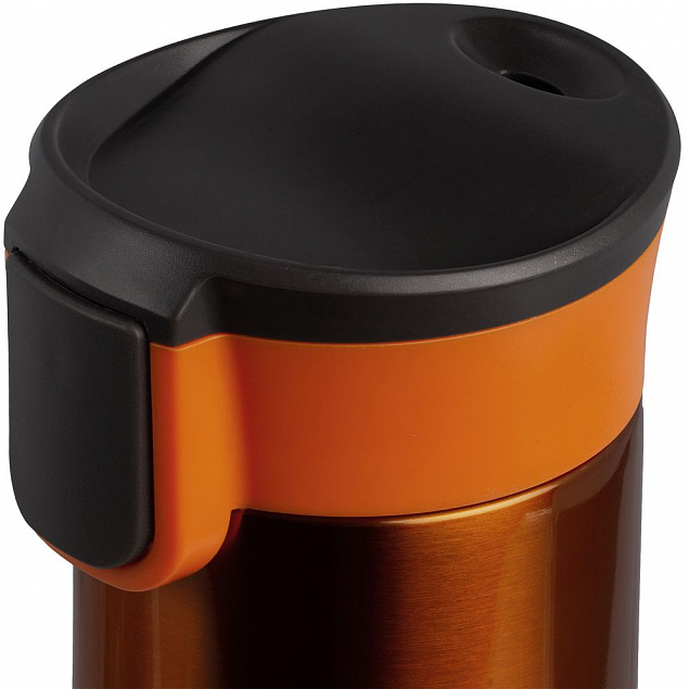 Термостакан Tralee, оранжевый с логотипом  заказать по выгодной цене в кибермаркете AvroraStore