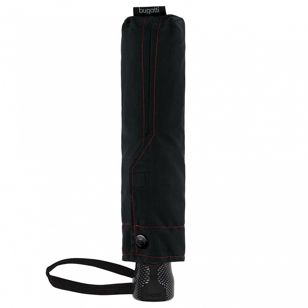 Складной зонт Gran Turismo Carbon, черный с логотипом  заказать по выгодной цене в кибермаркете AvroraStore