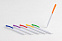 Ручка шариковая Pin, белая с синим с логотипом  заказать по выгодной цене в кибермаркете AvroraStore