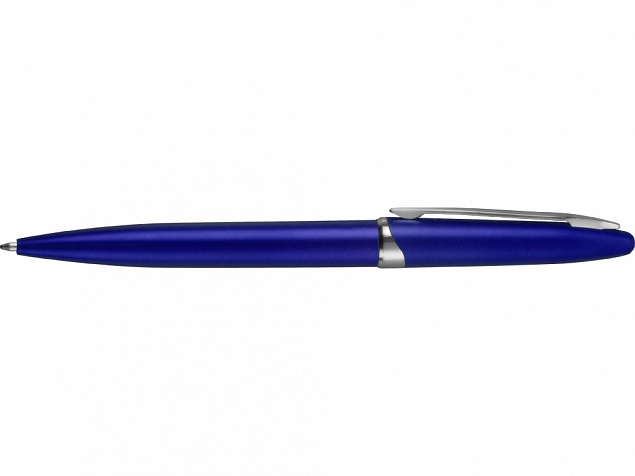 Ручка шариковая Империал, синий металлик с логотипом  заказать по выгодной цене в кибермаркете AvroraStore