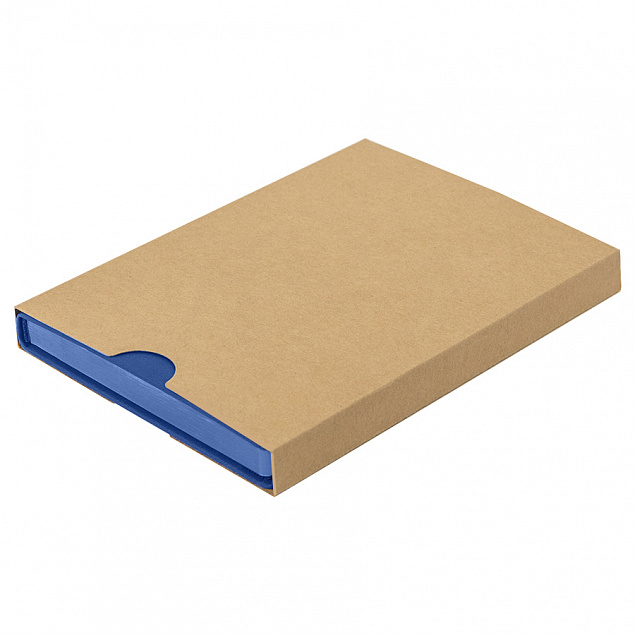 Ежедневник недатированный Pulpy, А5,  синий, кремовый блок, синий срез с логотипом  заказать по выгодной цене в кибермаркете AvroraStore