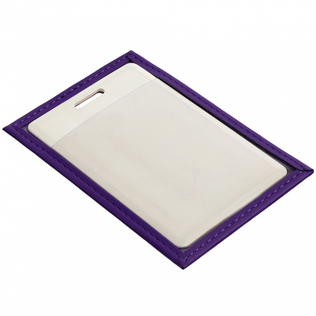 Чехол для пропуска Shall, фиолетовый с логотипом  заказать по выгодной цене в кибермаркете AvroraStore