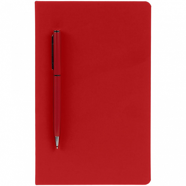 Ежедневник Magnet Shall с ручкой, красный с логотипом  заказать по выгодной цене в кибермаркете AvroraStore