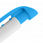 Ручка шариковая Favorite, белая с голубым с логотипом  заказать по выгодной цене в кибермаркете AvroraStore