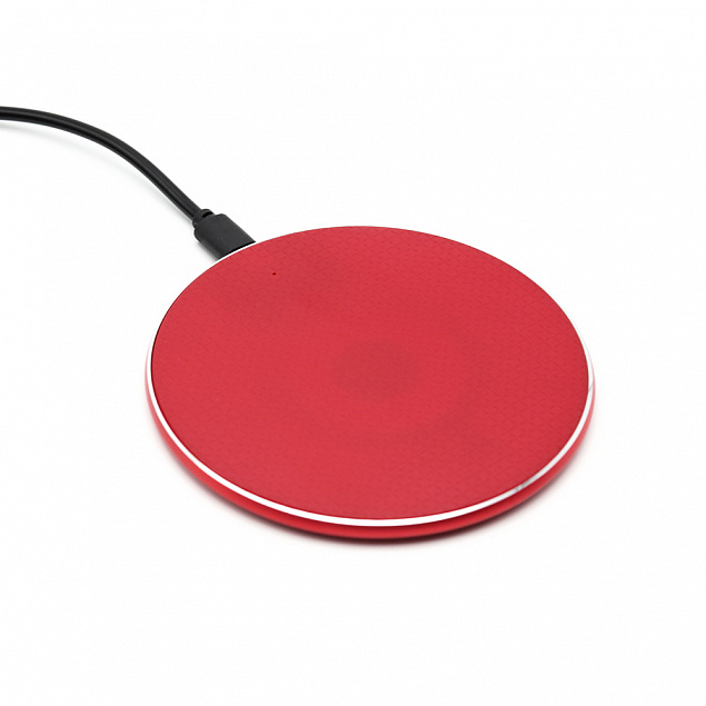 Беспроводное зарядное устройство Flappy, красный, красный с логотипом  заказать по выгодной цене в кибермаркете AvroraStore