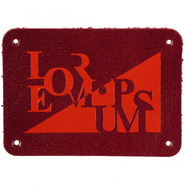 Лейбл кожаный Beta, XL, красный с логотипом  заказать по выгодной цене в кибермаркете AvroraStore