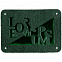 Лейбл кожаный Beta, XL, зеленый с логотипом  заказать по выгодной цене в кибермаркете AvroraStore