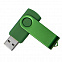USB flash-карта DOT (16Гб), зеленый, 5,8х2х1,1см, пластик, металл с логотипом  заказать по выгодной цене в кибермаркете AvroraStore