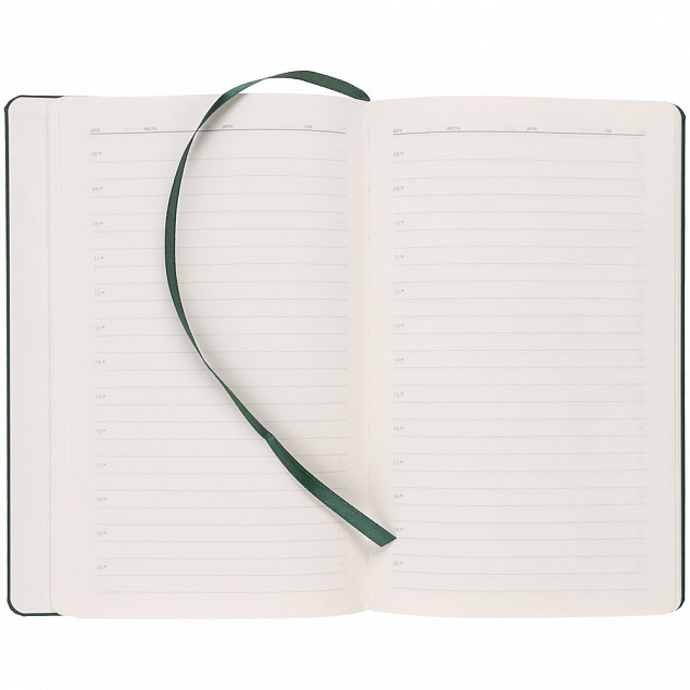 Ежедневник Magnet Shall с ручкой, зеленый с логотипом  заказать по выгодной цене в кибермаркете AvroraStore