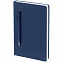 Ежедневник Magnet Shall с ручкой, синий с логотипом  заказать по выгодной цене в кибермаркете AvroraStore