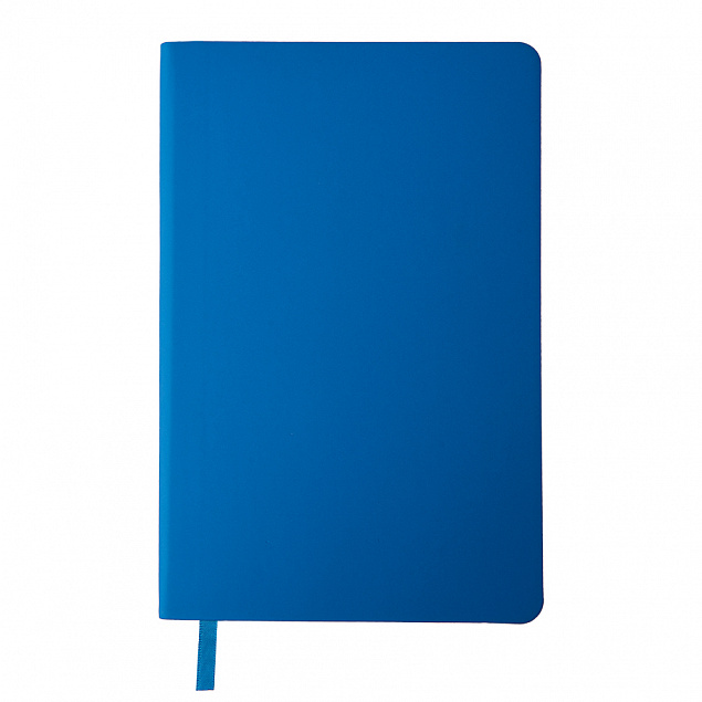 Бизнес-блокнот SIMPLY FLEX, А5,  голубой, кремовый блок, в линейку с логотипом  заказать по выгодной цене в кибермаркете AvroraStore
