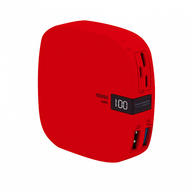 Внешний аккумулятор Revil 10000 mAh - Красный PP с логотипом  заказать по выгодной цене в кибермаркете AvroraStore
