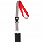 Лента светоотражающая Interlevel, красная с серым с логотипом  заказать по выгодной цене в кибермаркете AvroraStore
