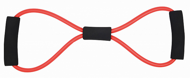 Лента для фитнеса ELASTICAL, черный / красный с логотипом  заказать по выгодной цене в кибермаркете AvroraStore