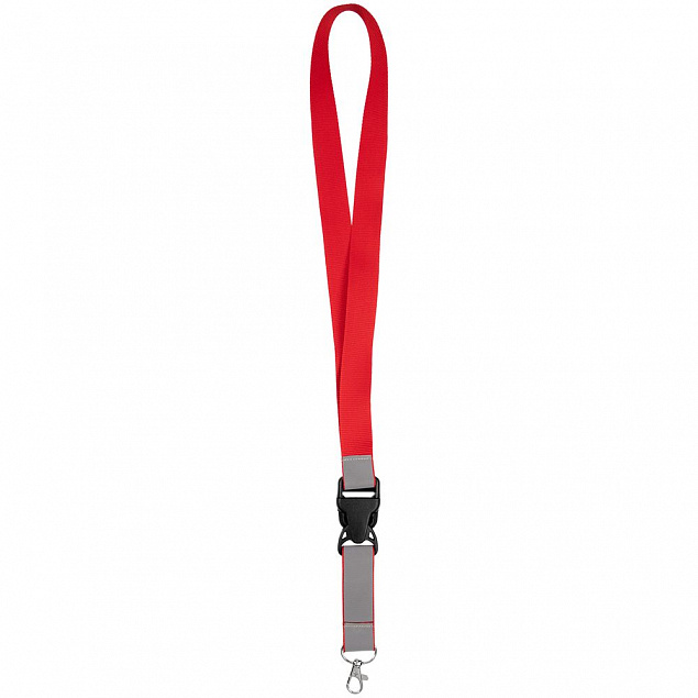 Лента светоотражающая Interlevel, красная с серым с логотипом  заказать по выгодной цене в кибермаркете AvroraStore