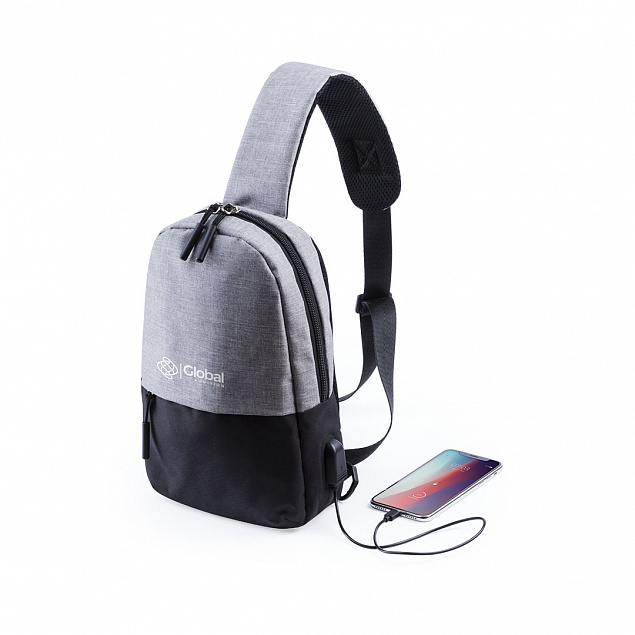 Рюкзак "Single" на одно плечо с логотипом  заказать по выгодной цене в кибермаркете AvroraStore