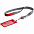 Чехол для пропуска с лентой и ретрактором Devon, красный с логотипом  заказать по выгодной цене в кибермаркете AvroraStore