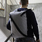 Рюкзак Diagonal, серый с логотипом  заказать по выгодной цене в кибермаркете AvroraStore