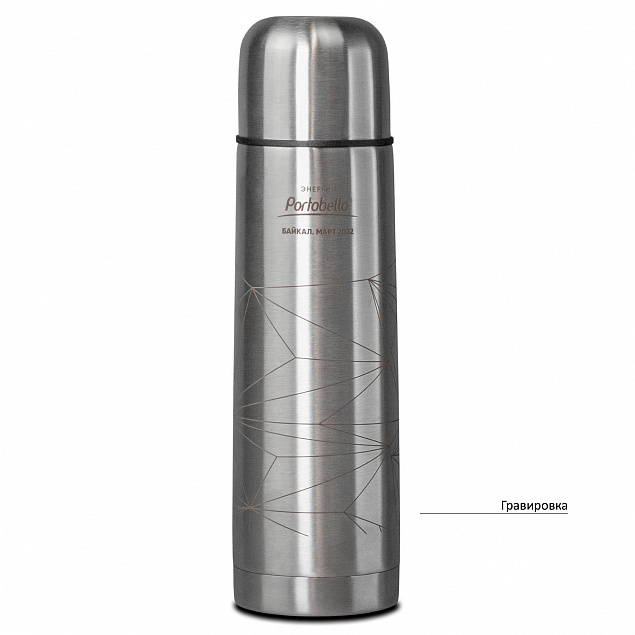 Термос Argento, 500 ml, серебряный с логотипом  заказать по выгодной цене в кибермаркете AvroraStore