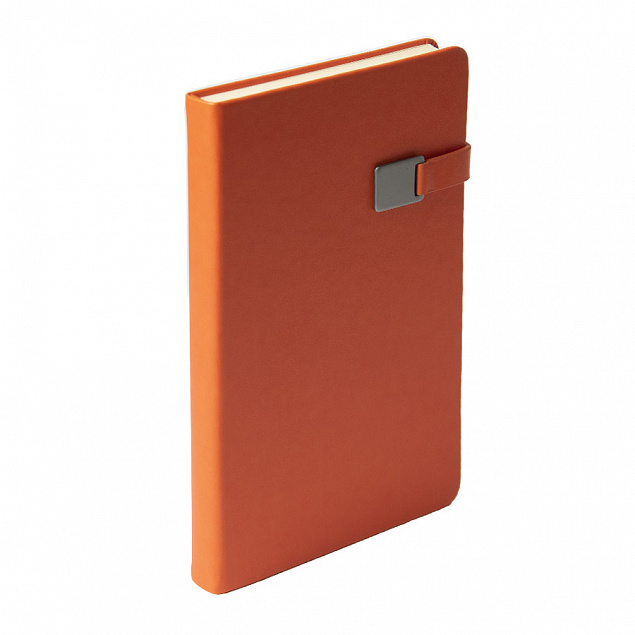 Ежедневник недатированный Spirit , А5, оранжевый, кремовый блок с логотипом  заказать по выгодной цене в кибермаркете AvroraStore