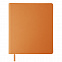 Бизнес-блокнот "Cubi", 150*180 мм, оранжевый, кремовый форзац, мягкая обложка, в линейку с логотипом  заказать по выгодной цене в кибермаркете AvroraStore