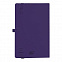Бизнес-блокнот "Gracy", 130х210 мм, фиолет., кремовая бумага, гибкая обложка, в линейку, на резинке с логотипом  заказать по выгодной цене в кибермаркете AvroraStore