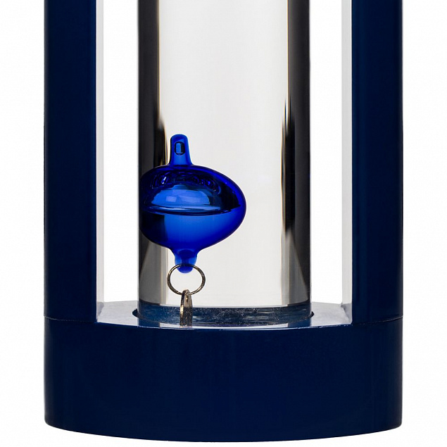 Термометр «Галилео» в деревянном корпусе, синий с логотипом  заказать по выгодной цене в кибермаркете AvroraStore
