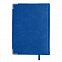 Ежедневник недатированный Kennedy, А5,  синий, белый блок, серебряный срез с логотипом  заказать по выгодной цене в кибермаркете AvroraStore