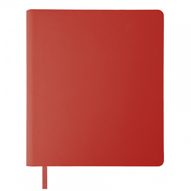 Бизнес-блокнот "Cubi", 150*180 мм, красный, кремовый форзац, мягкая обложка, в линейку с логотипом  заказать по выгодной цене в кибермаркете AvroraStore