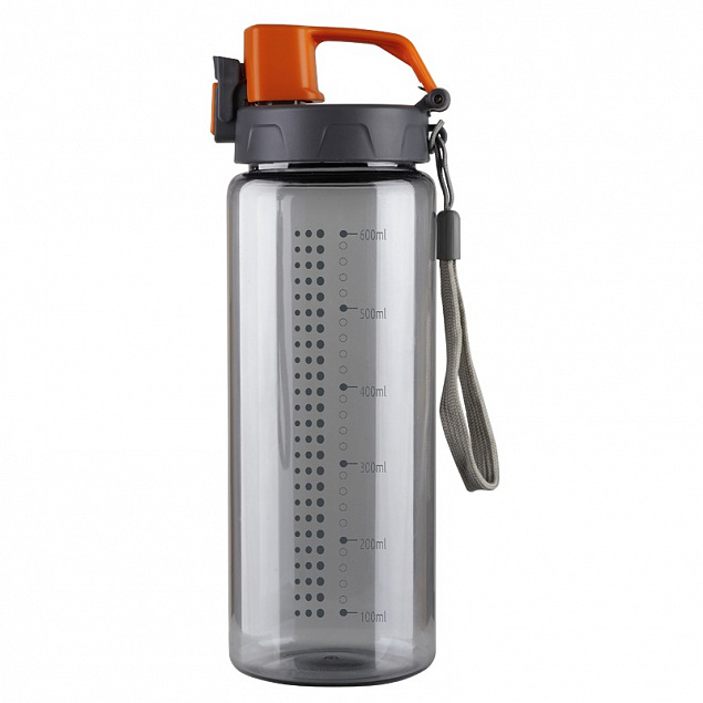 Бутылка для воды Feelsogood 600 мл, оранжево-серая с логотипом  заказать по выгодной цене в кибермаркете AvroraStore