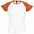 Футболка женская MILKY 150, белая с темно-cиним с логотипом  заказать по выгодной цене в кибермаркете AvroraStore