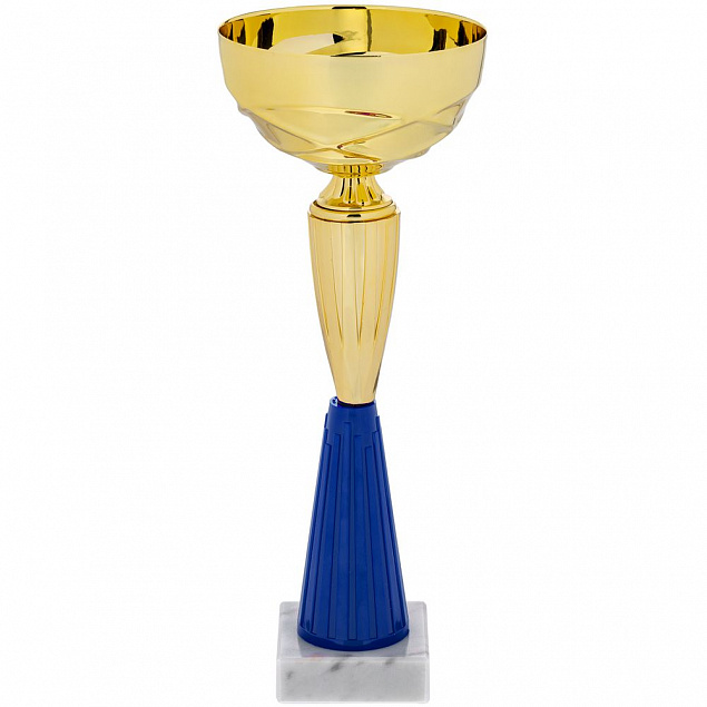 Кубок Kudos, большой, синий с логотипом  заказать по выгодной цене в кибермаркете AvroraStore
