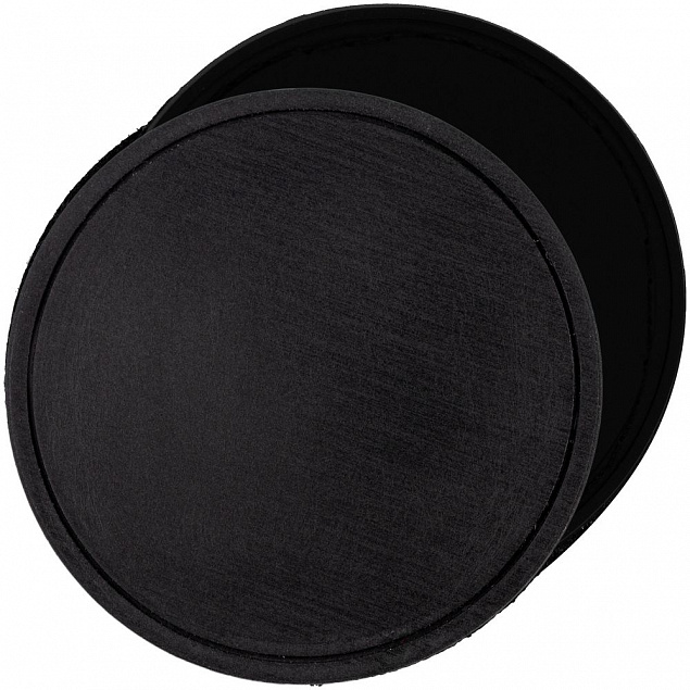Лейбл из ПВХ с липучкой Menteqo Round, черный с логотипом  заказать по выгодной цене в кибермаркете AvroraStore