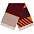 Палантин Charming, коричневый с оранжевым с логотипом  заказать по выгодной цене в кибермаркете AvroraStore