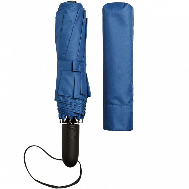 Складной зонт Magic с проявляющимся рисунком, синий с логотипом  заказать по выгодной цене в кибермаркете AvroraStore