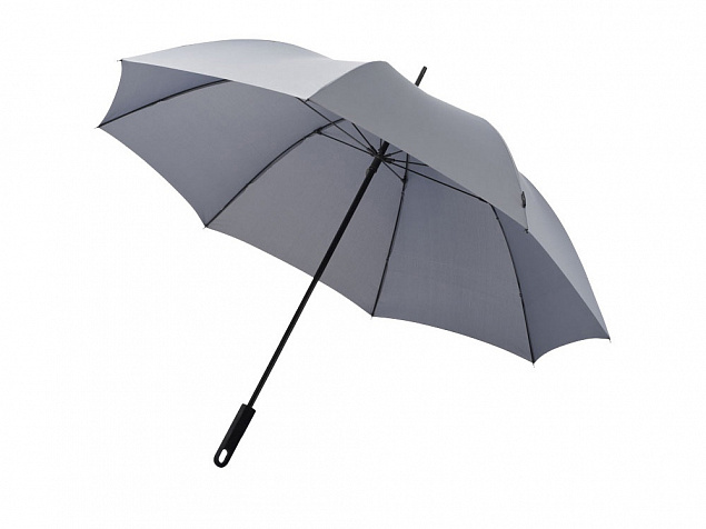 Зонт трость Halo, механический 30, серый с логотипом  заказать по выгодной цене в кибермаркете AvroraStore