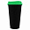 Стакан с крышкой Color Cap Black, черный с зеленым с логотипом  заказать по выгодной цене в кибермаркете AvroraStore