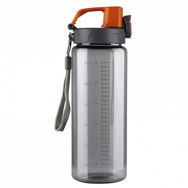 Бутылка для воды Feelsogood 600 мл, оранжево-серая с логотипом  заказать по выгодной цене в кибермаркете AvroraStore