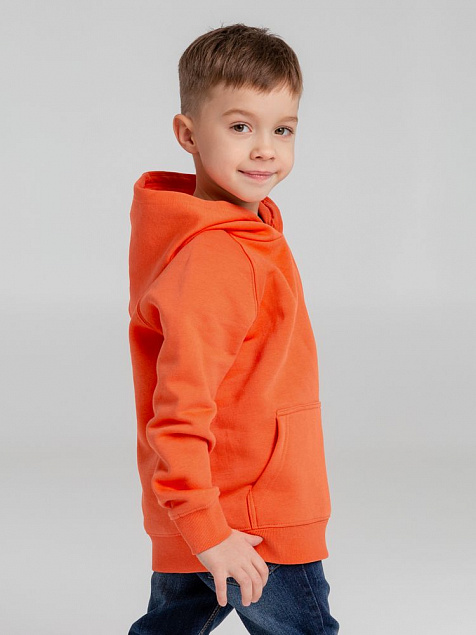 Толстовка детская Stellar Kids, оранжевая с логотипом  заказать по выгодной цене в кибермаркете AvroraStore