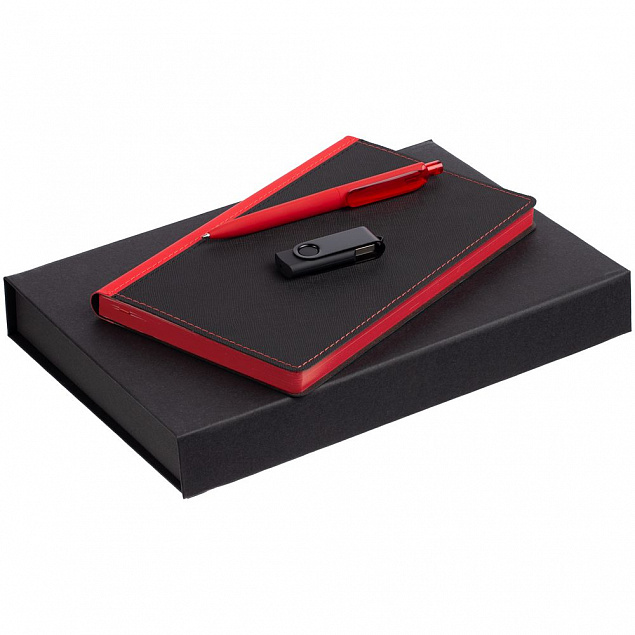 Набор Nice Twice Memory, черный с красным с логотипом  заказать по выгодной цене в кибермаркете AvroraStore