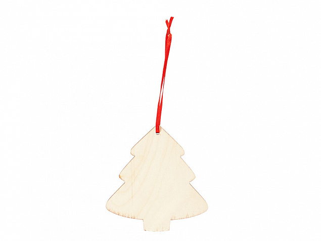 Деревянное новогоднее украшение JINGLE, елка с логотипом  заказать по выгодной цене в кибермаркете AvroraStore