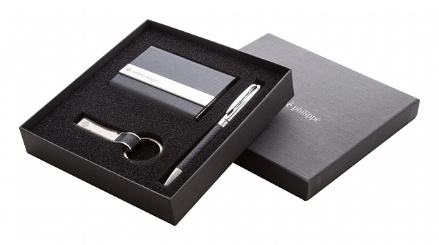 Подарочный набор, ручка, визитница и брелок с логотипом  заказать по выгодной цене в кибермаркете AvroraStore