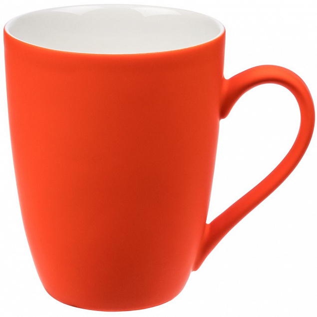 Кружка Good Morning с покрытием софт-тач, оранжевая с логотипом  заказать по выгодной цене в кибермаркете AvroraStore