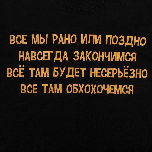 Футболка «Шут», черная с логотипом  заказать по выгодной цене в кибермаркете AvroraStore