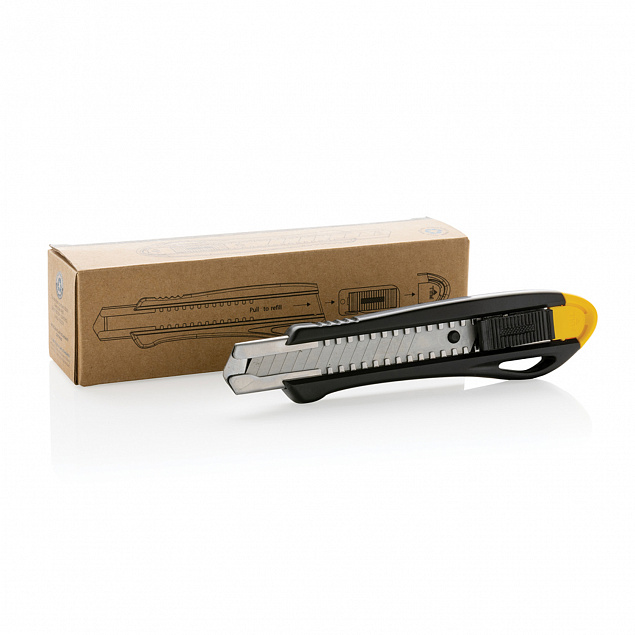 Профессиональный строительный нож из переработанного пластика RCS с логотипом  заказать по выгодной цене в кибермаркете AvroraStore