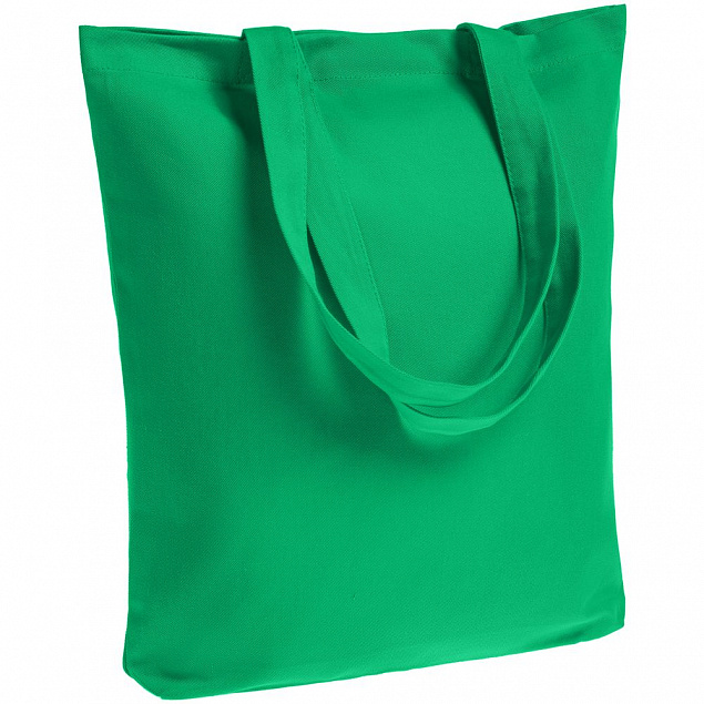 Холщовая сумка Avoska, зеленая с логотипом  заказать по выгодной цене в кибермаркете AvroraStore